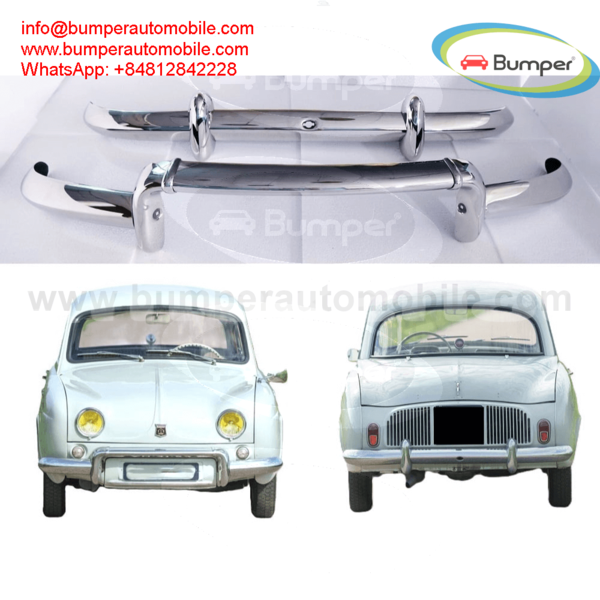 Big with watermark 4 renault dauphine year 1956 1967 bumper new. 1